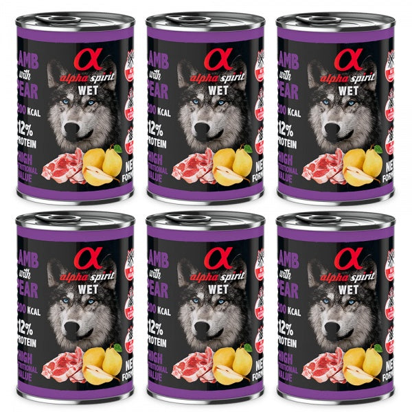 Alpha Spirit Konserv Koerale Lamba ja Pirniga 400g x 6tk