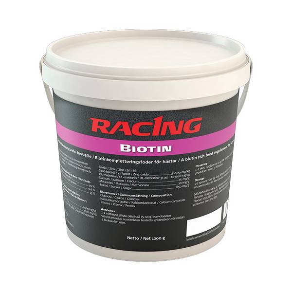 Racing Biotin (Biotiin kapjade, naha ja karvkatte toetuseks hobustele) 1,2kg
