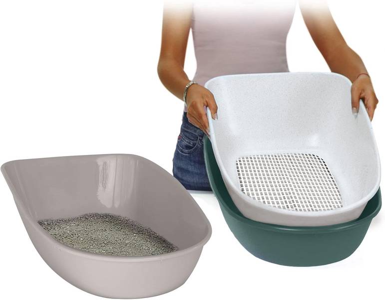 Stefanplast Sõelutav Liivakast Kassile "Furba Chic Maxi" Roheline 69,5x47x26cm – pilt 2