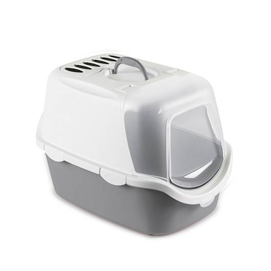 Stefanplast Liivakast Kassile "Easy Clean" Filtriga Valge/Hall