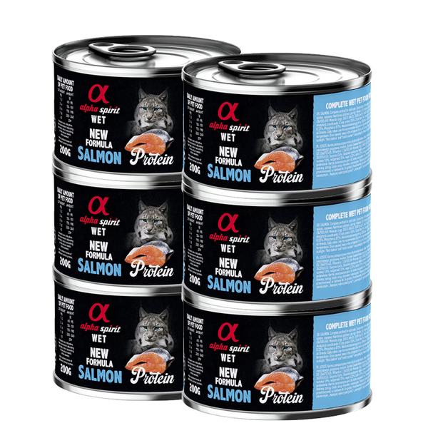 Alpha Spirit Konserv Steriliseeritud Kassidele (94% Lõhe) 200g x 6tk