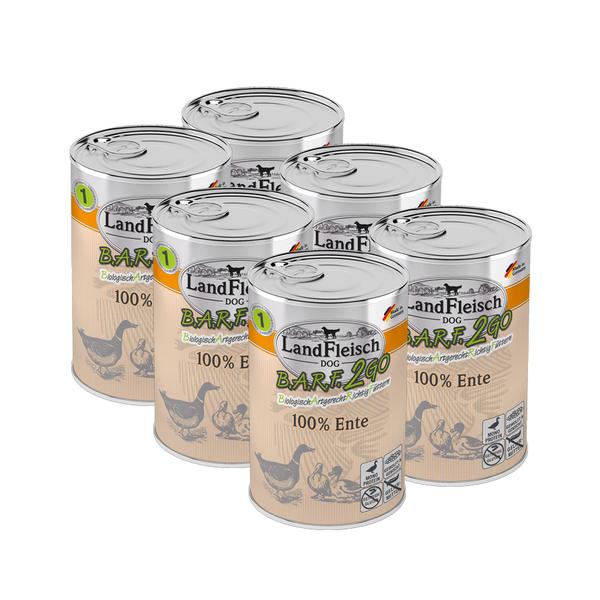 Landfleisch BARF2GO Koerakonserv 100% Pardilihaga (Ente) 400g x 6tk