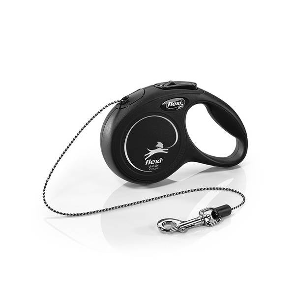Flexi XS New Classic, Must Nöör 3m - 8kg