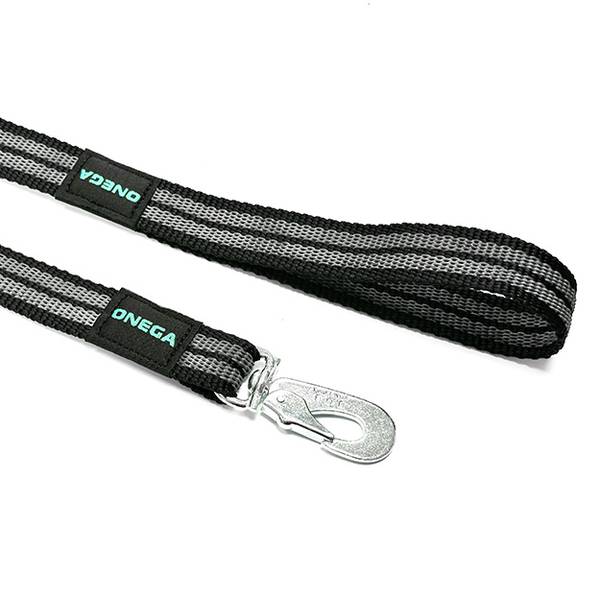 Onega Kummeeritud Jalutusrihm Koerale, Hall (BGB-Karabiiniga) 25mm x 5m