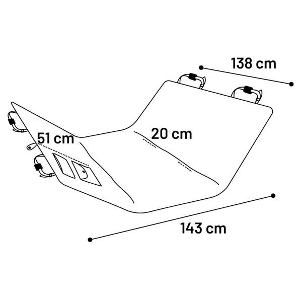 Flamingo Veekindel Auto Istmekate, Must 143x138cm – pilt 5