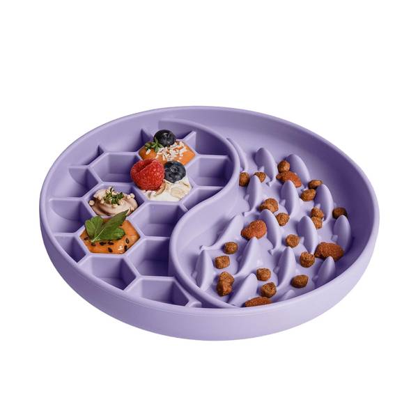 ne&no® söömist aeglustav kauss / lakkumismatt kassidele & koertele | lilac