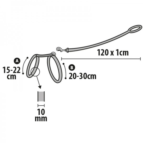 Flamingo Traksid Kassipojale Must + Jalutusrihm – pilt 3