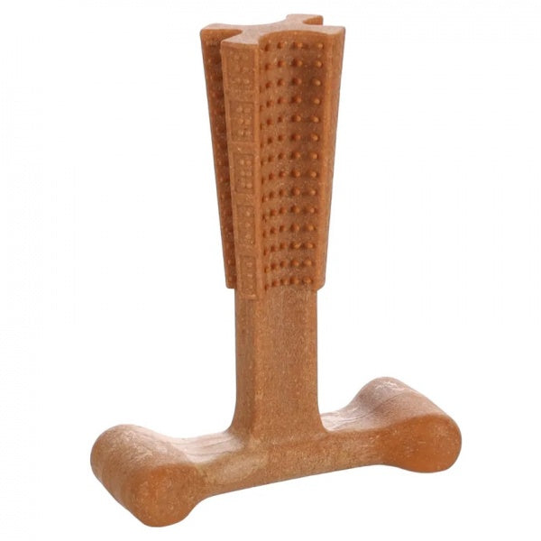 Flamingo Mänguasi Koerale Nyl'o Bamboo T-Bone (Veiselihamaitseline) L 18.5cm