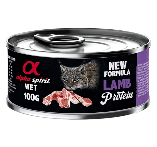 Alpha Spirit Wet Food for Cats with Lamb 100g