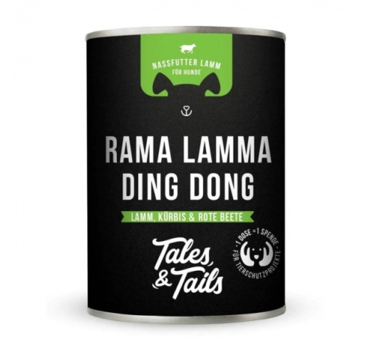 Tales & Tails Rama Lamma Ding Dong - Koerakonserv (75% Lambaliha) 400g