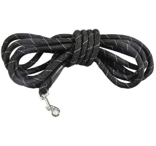 Bobby Nylon Leash Black 1,2x300cm