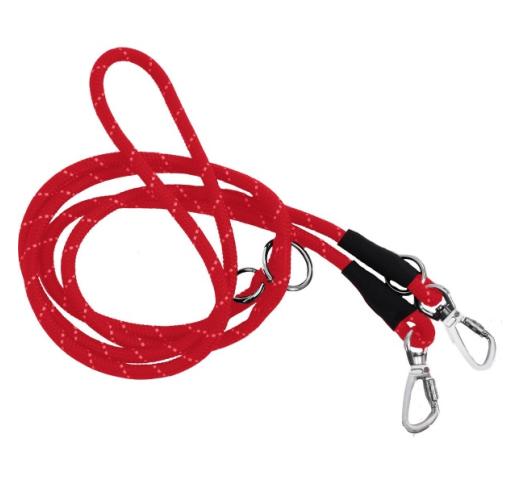 Bobby Leash Red, 3 Positions (up to 30kg) 0,8x190cm