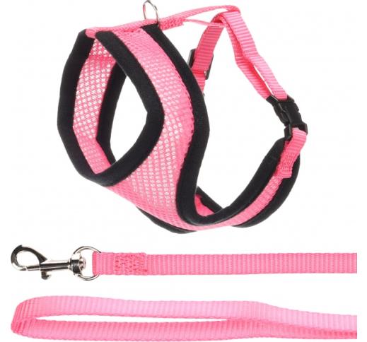 Flamingo Harness For Kittens with Leash, Pink 28cm / 32-41cm