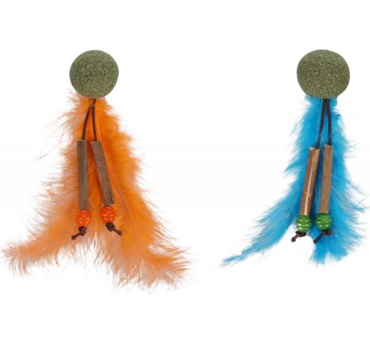 Flamingo Cat Toy "Boleo" with Catnip & Feathers 3x14cm