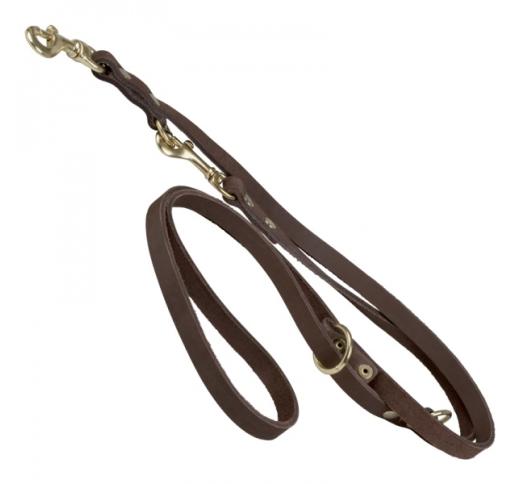 Gappay Leather Leash with 2 Hooks 200cm x 15mm