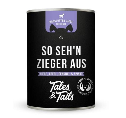 Tales & Tails Rama So Seh'n Zieger aus - Wet Food for Dogs (75% Goat) 400g